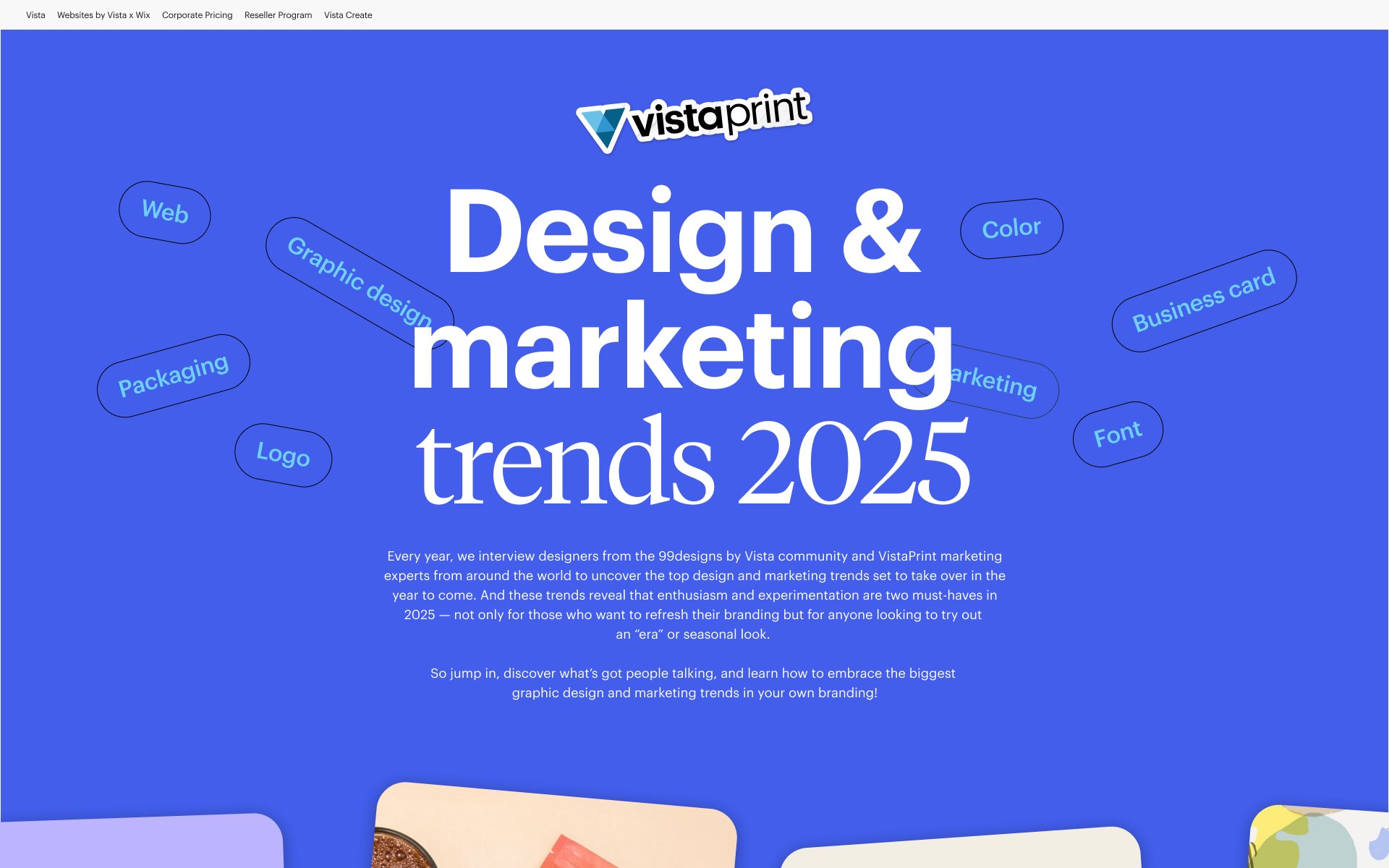 Vista Trends 2025 — the landing hero