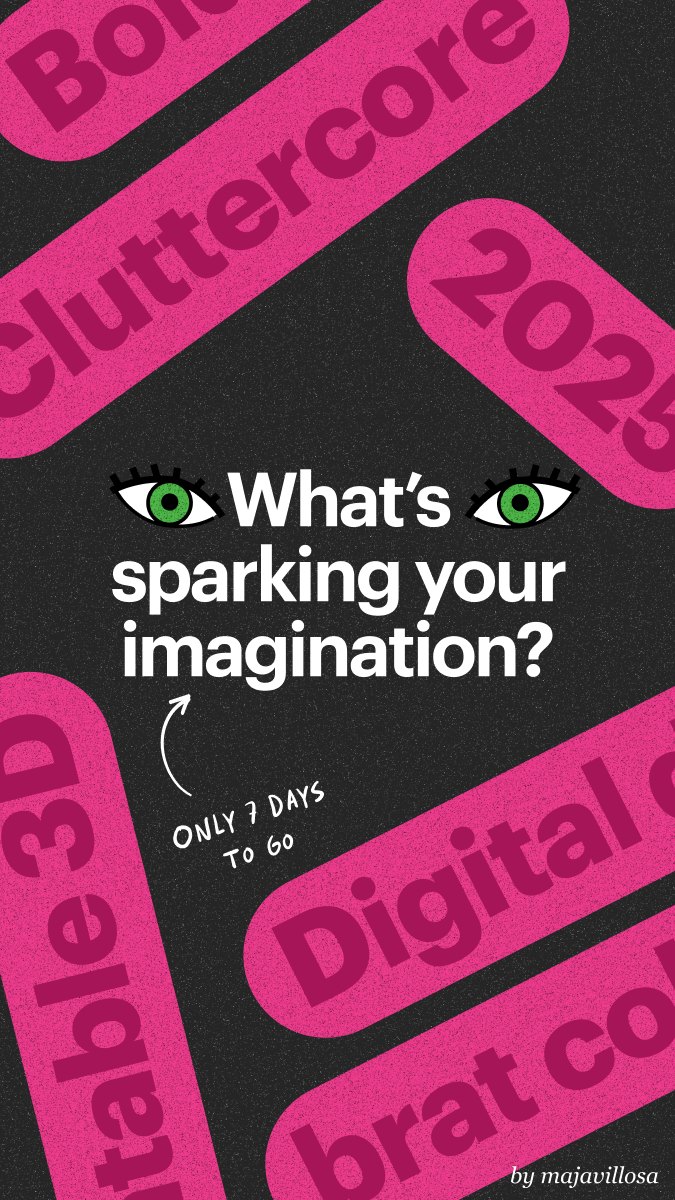 Story 2 — Only 7 days to go: What's sparking your imagination?