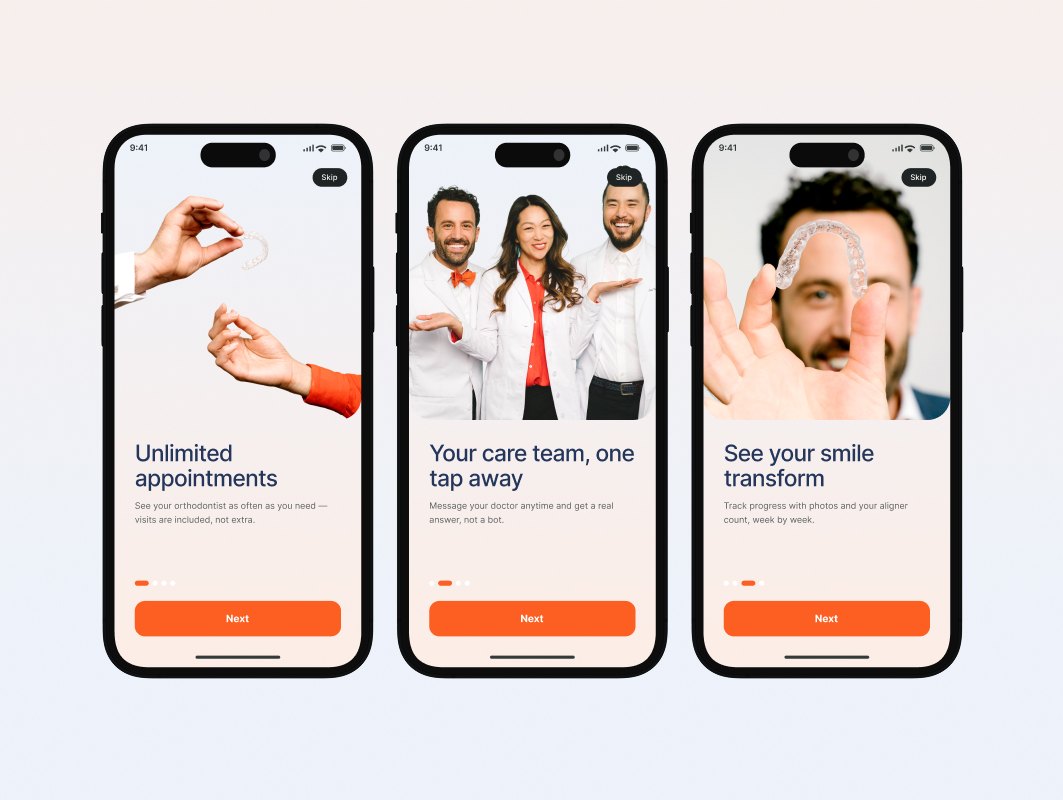 Uniform Teeth — Onboarding: unlimited appointments, clear steps